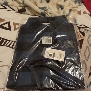 Kohl's Men's Navy and Black Striped Polo